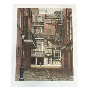 Paul De La Fille Limited Edition 150/300 Lithograph Print of the French Quarter